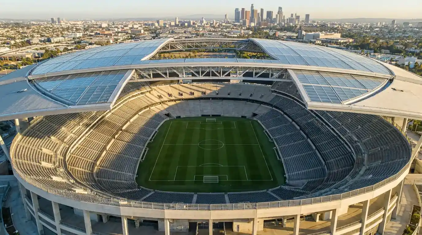 WM 2026 Spielorte Karte von Nordamerika mit Stadionmarkierungen in USA Mexiko Kanada